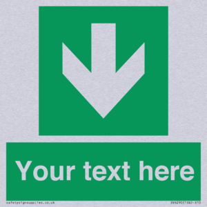 Safe condition Custom arrow down sign